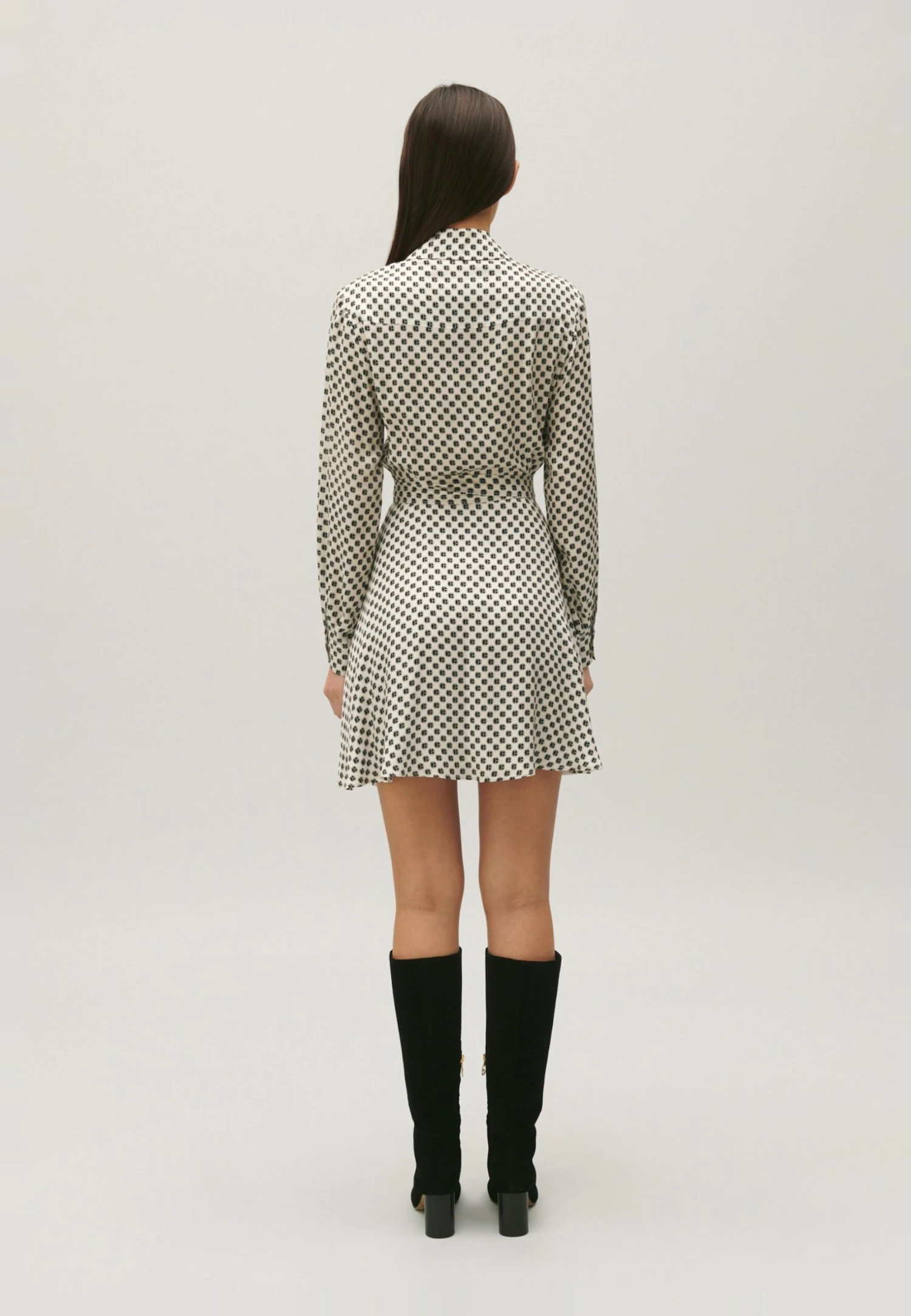 CLAUDIE PIERLOT Rixiemonogramme - Robe Chemise - Print Clair – Image 3