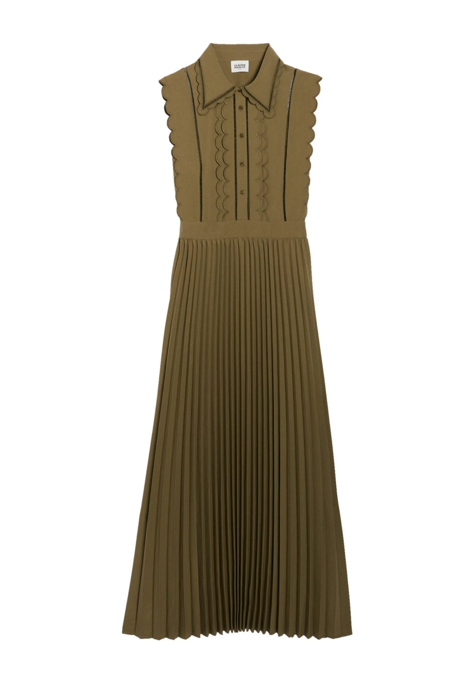 CLAUDIE PIERLOT Respect - Robe Chemise - Lichen – Image 5