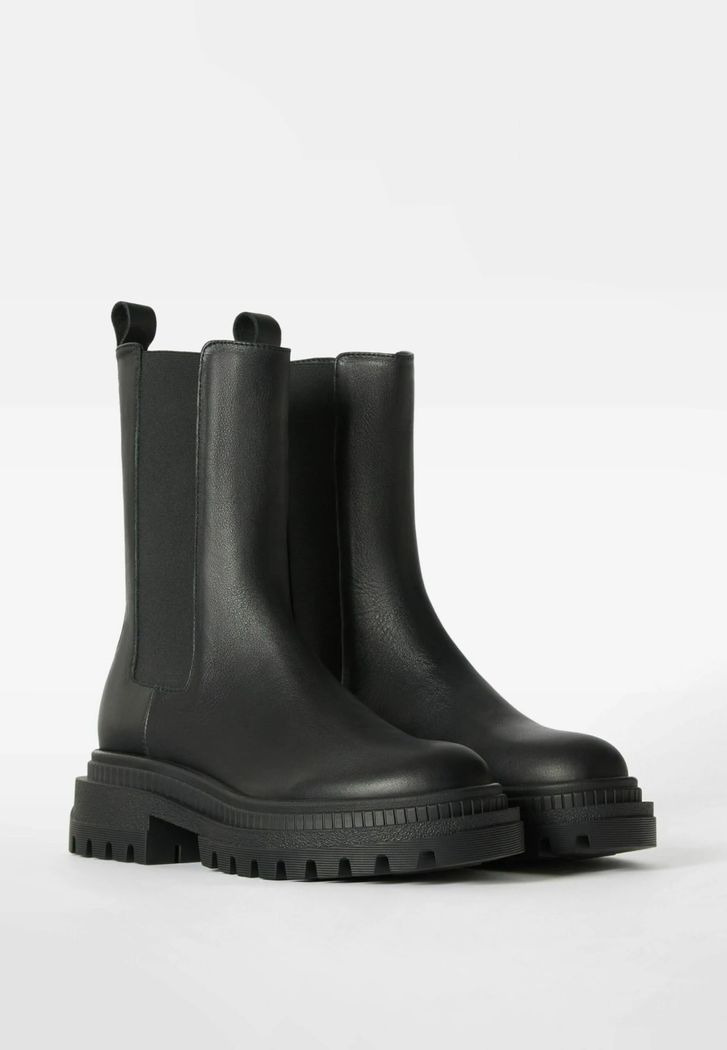 BERSHKA Flat With Elastic Gores - Boots À Talons - Black – Image 3