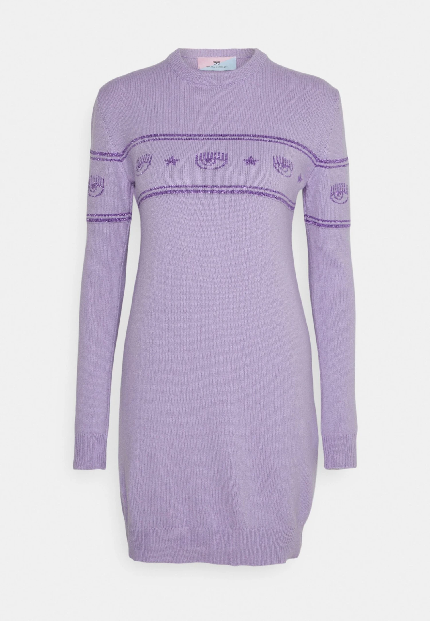 Chiara Ferragni Maxilogo Dress - Robe Pull - Purple – Image 6