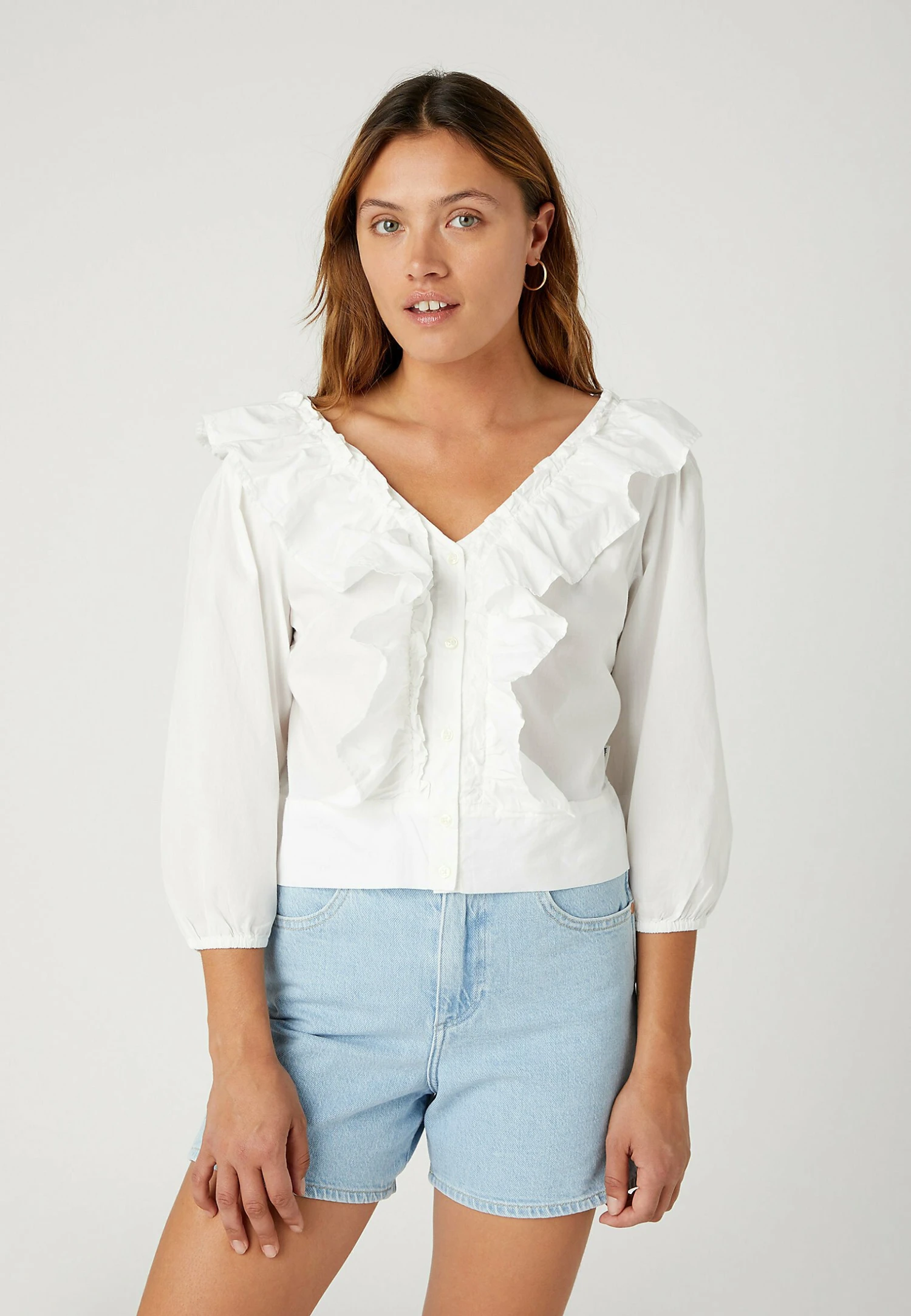 Wrangler Western Frill - Blouse - Worn White
