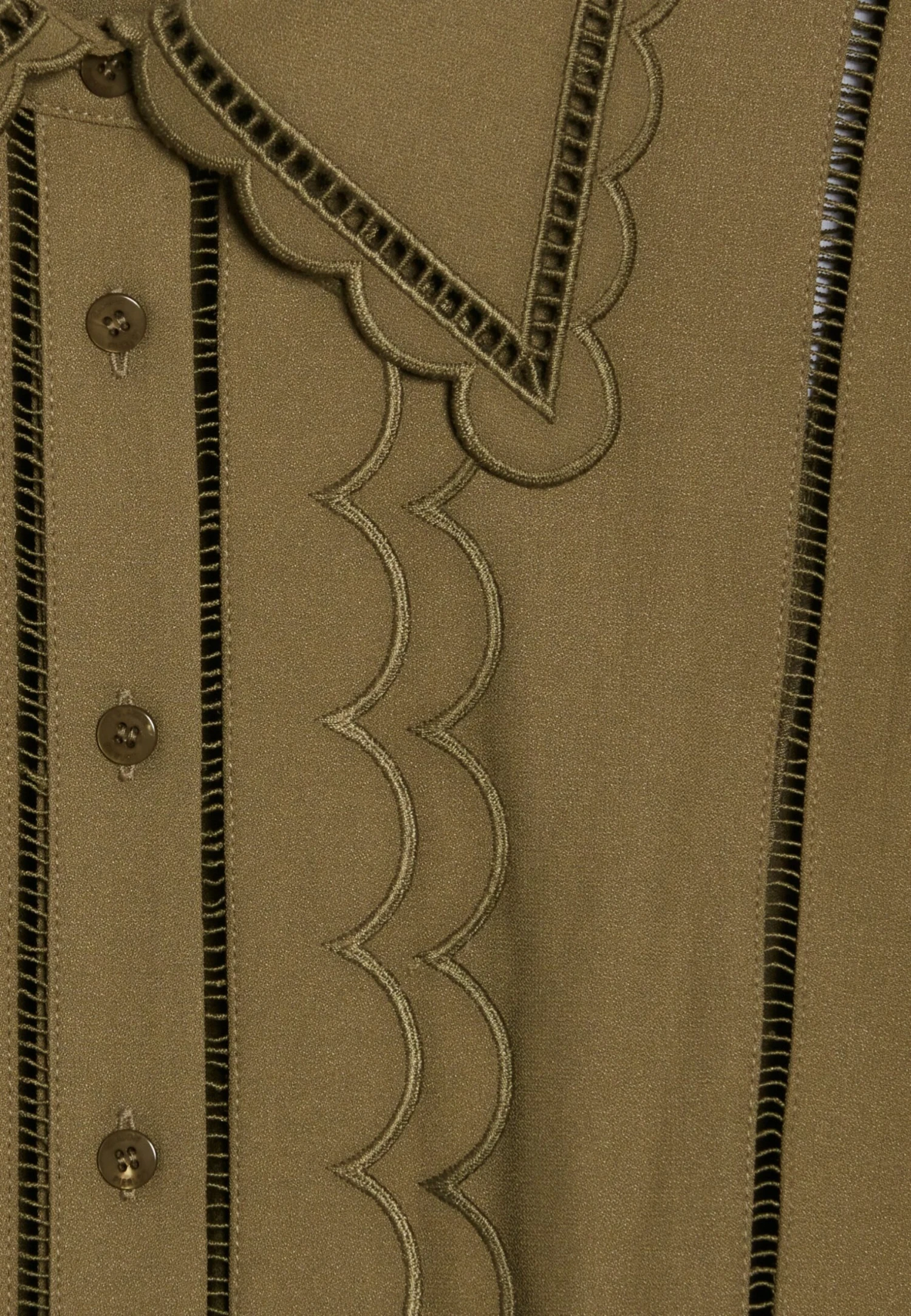 CLAUDIE PIERLOT Respect - Robe Chemise - Lichen – Image 6