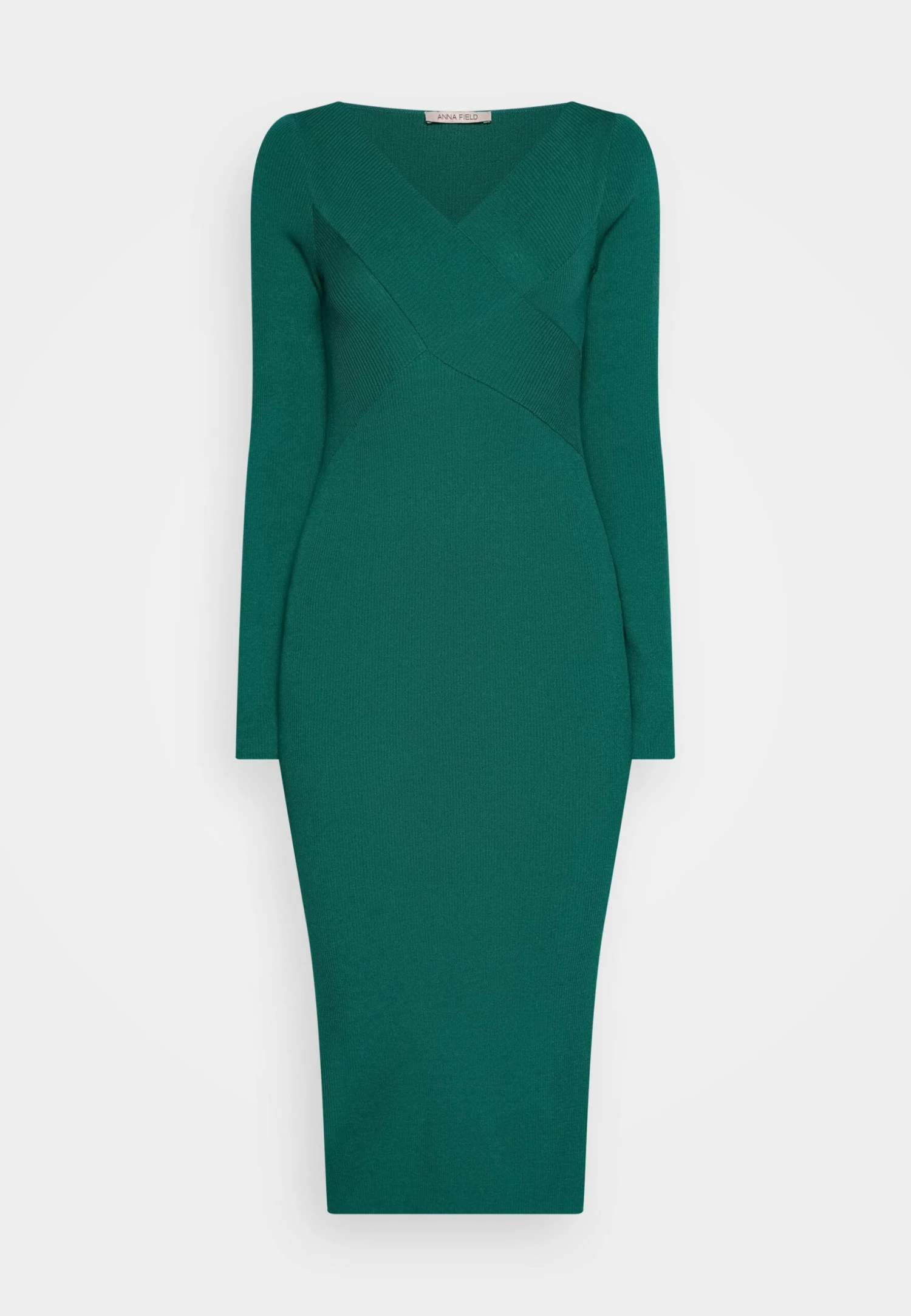 Anna Field V Ausschnitt Bodycon Midi Strickkleid - Robe Fourreau - Green – Image 5