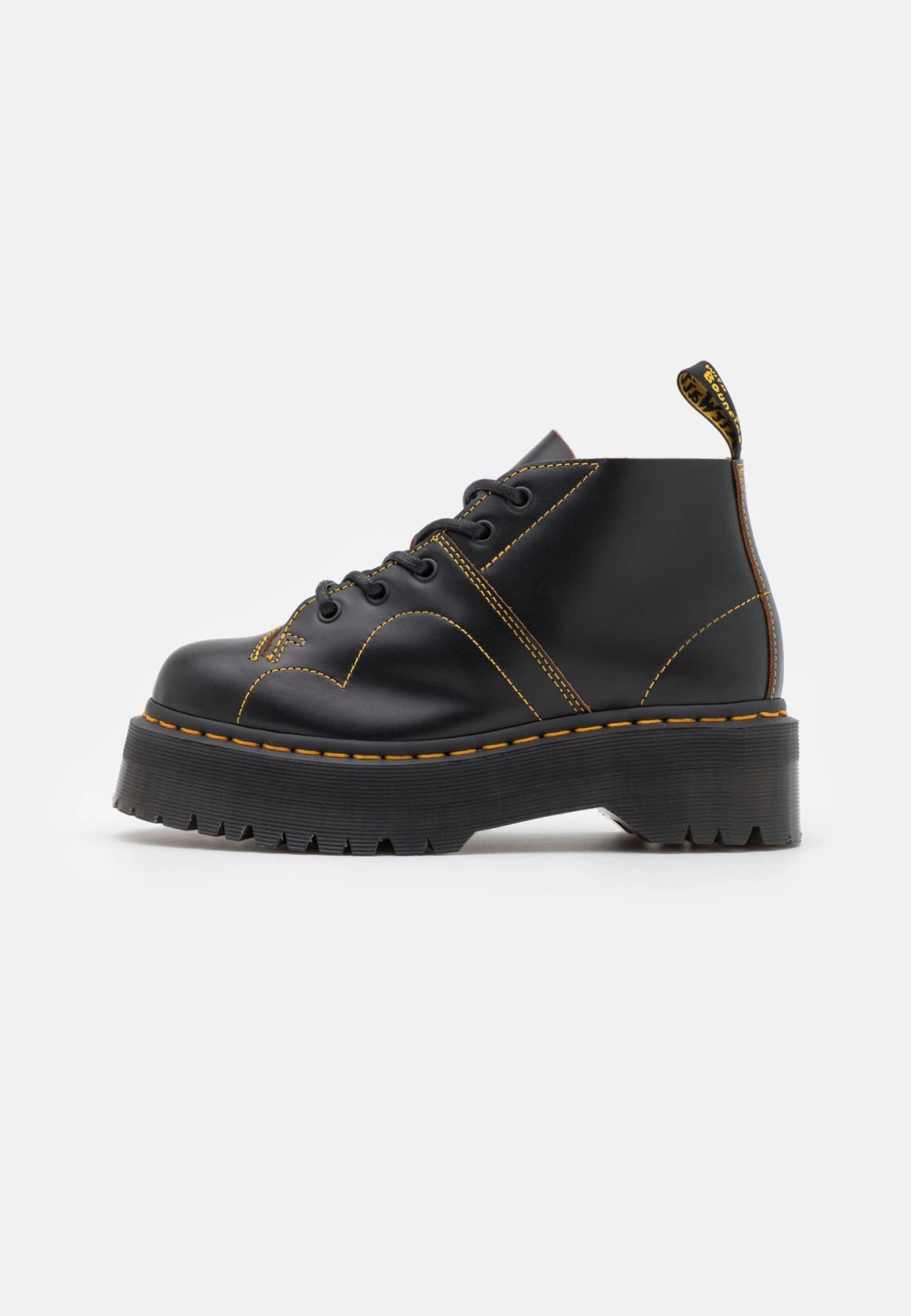 Dr. Martens Church Quad Unisex - Boots À Talons - Black Vintage Smooth