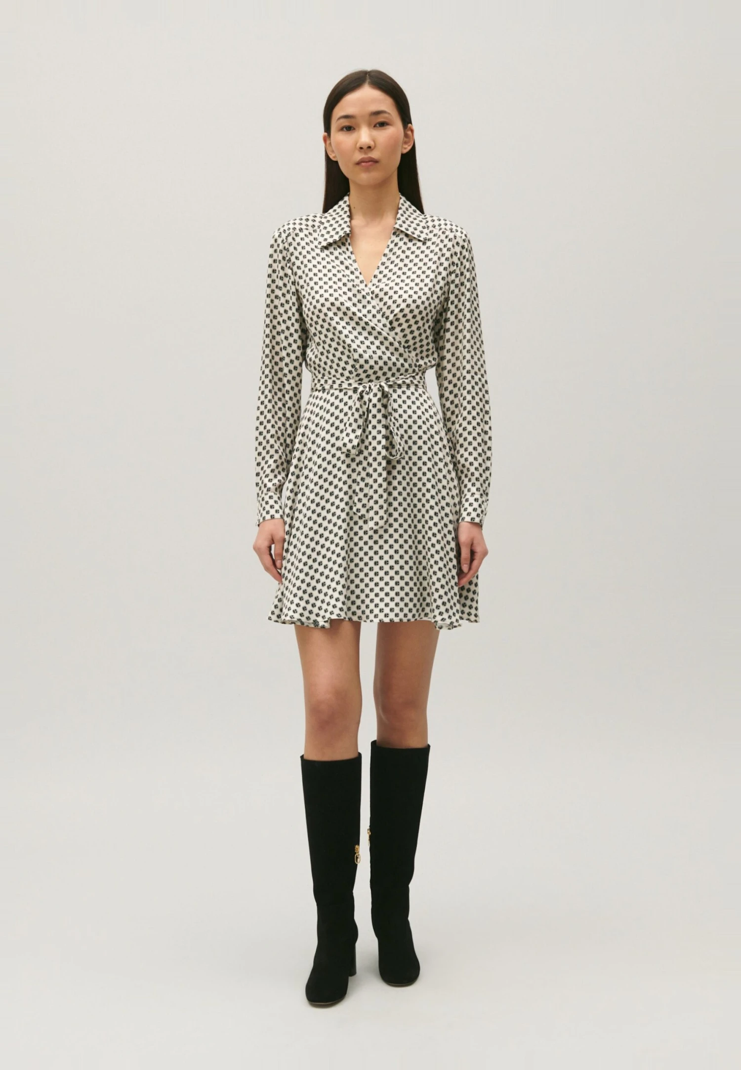 CLAUDIE PIERLOT Rixiemonogramme - Robe Chemise - Print Clair – Image 2