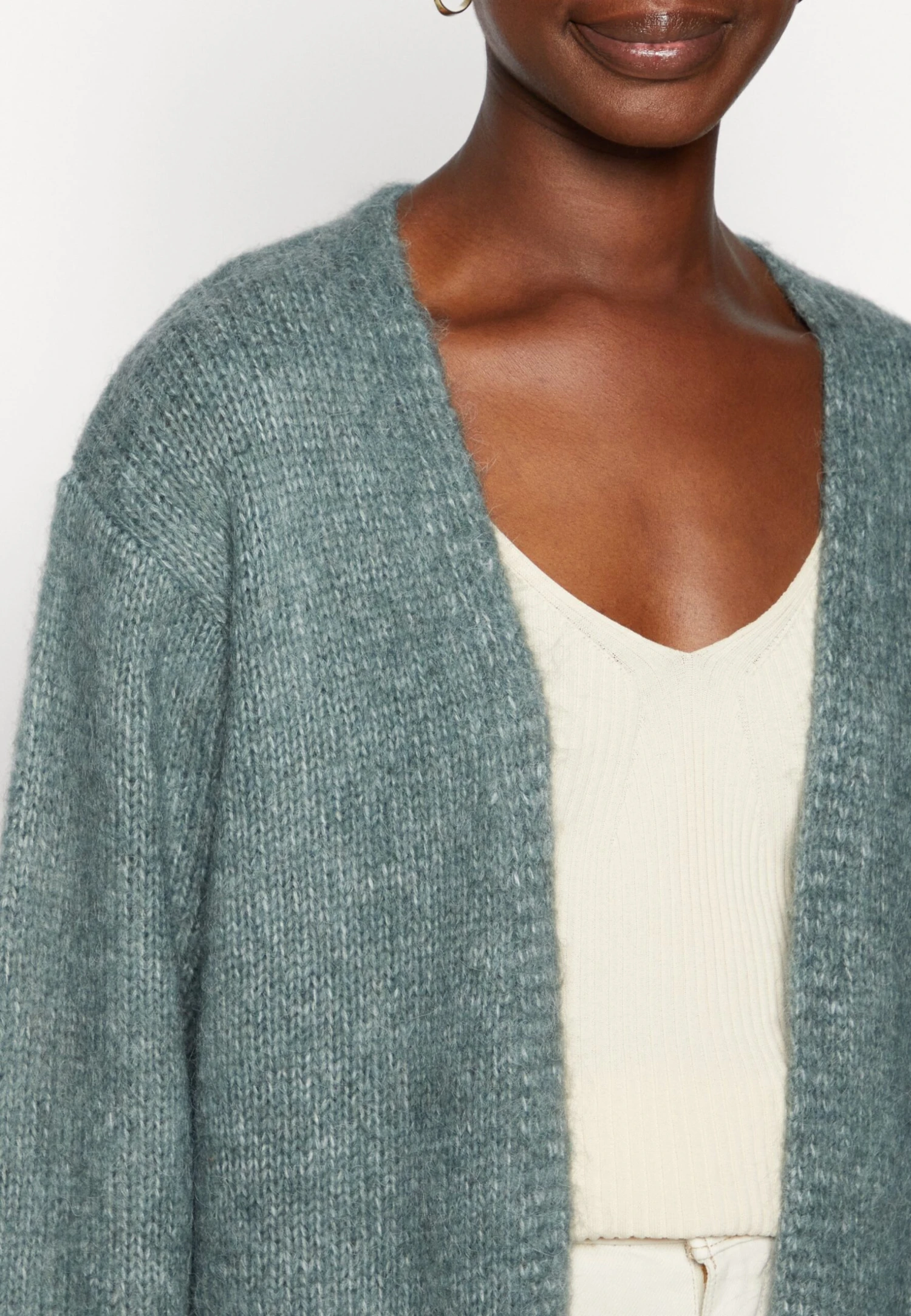 Kaffe Alioma Cardigan - Gilet - Balsam Green Melange – Image 6