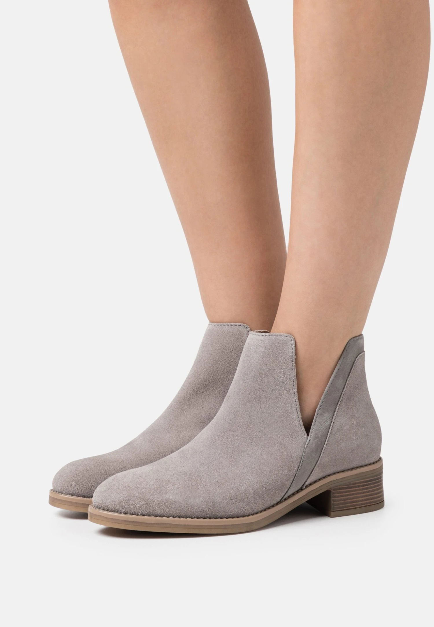 Anna Field Leather - Boots À Talons - Grey