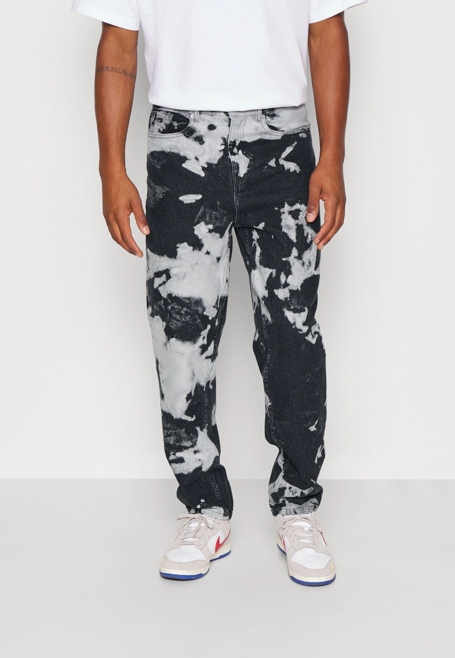 YOURTURN Unisex Moonwash Unisex - Jean Boyfriend - Black