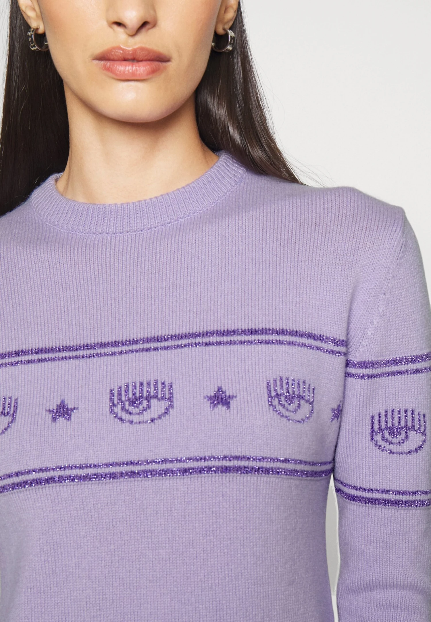 Chiara Ferragni Maxilogo Dress - Robe Pull - Purple – Image 5