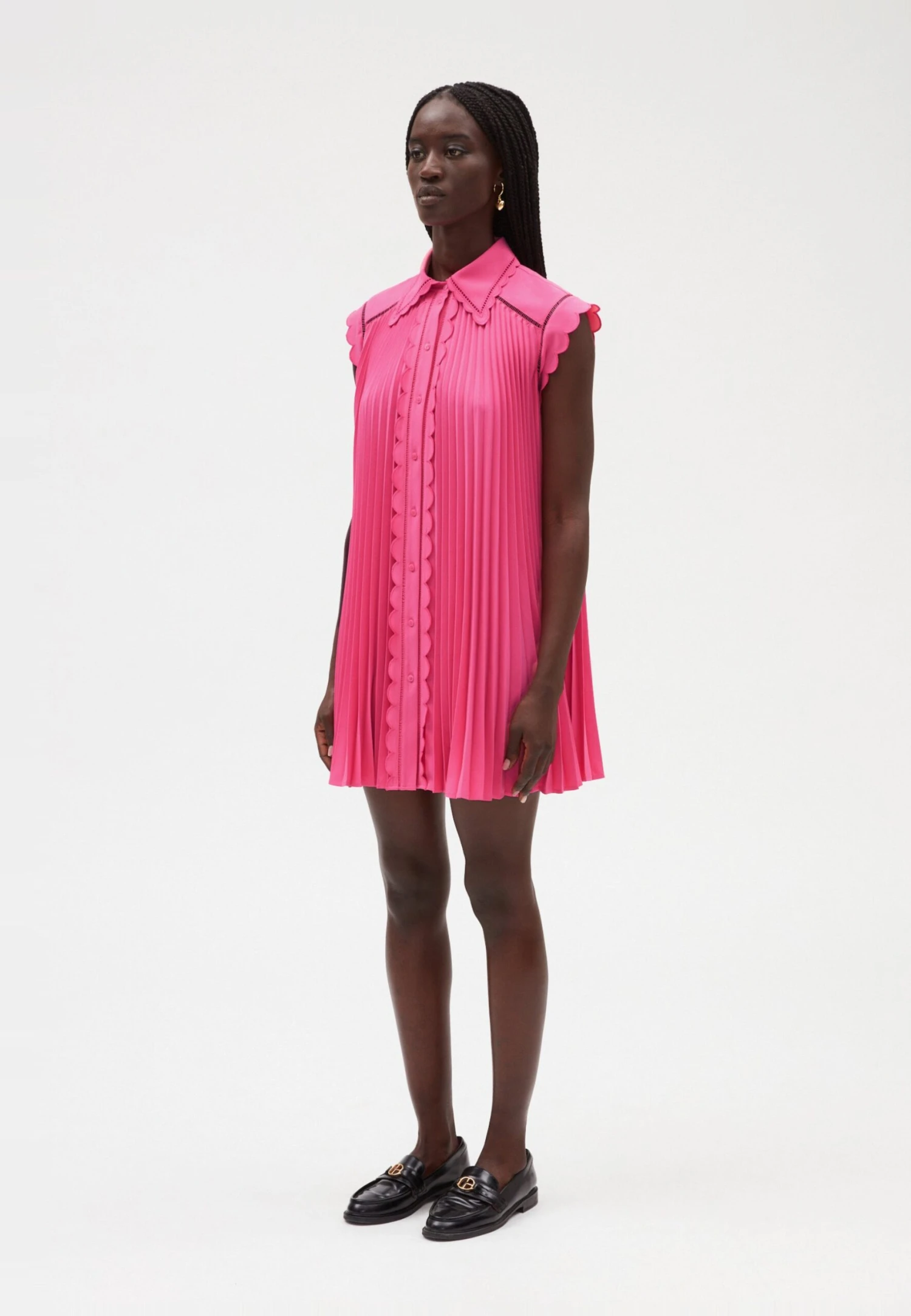 CLAUDIE PIERLOT Ramo - Robe Chemise - Bubble Gum – Image 4