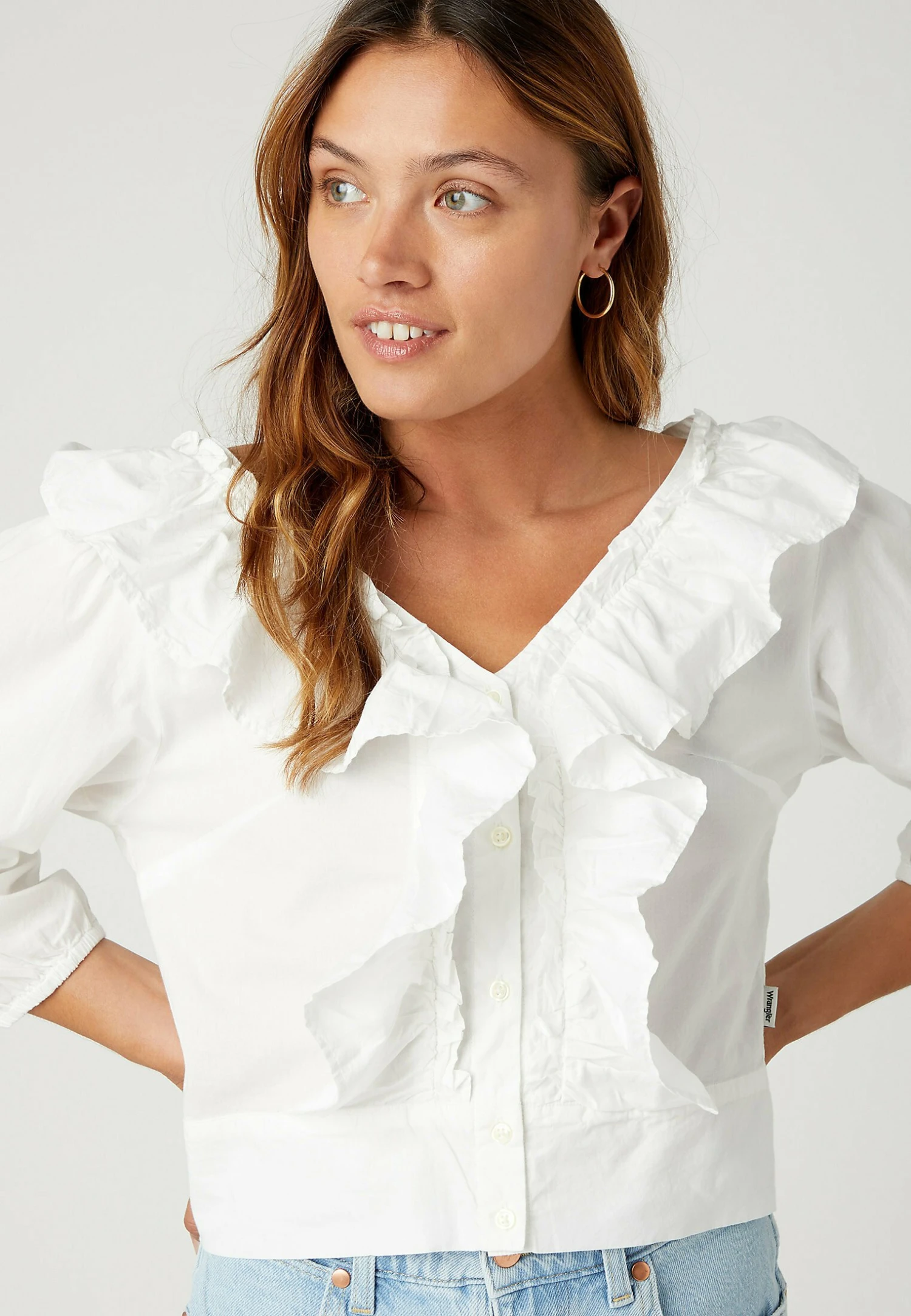 Wrangler Western Frill - Blouse - Worn White – Image 4