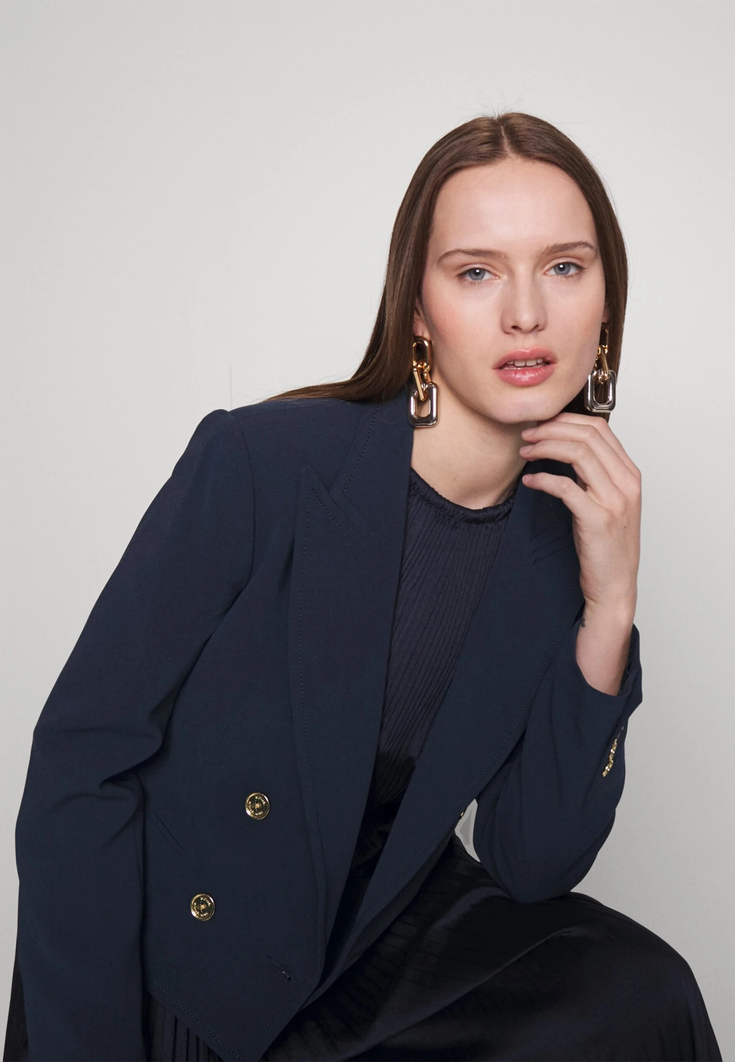 MICHAEL Michael Kors Fitted Db Crop Blazer - Blazer - Midnightblue – Image 4