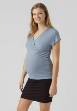 Mamalicious 2-In-1 Mlbrynna - T-Shirt Basique - Ashley Blue