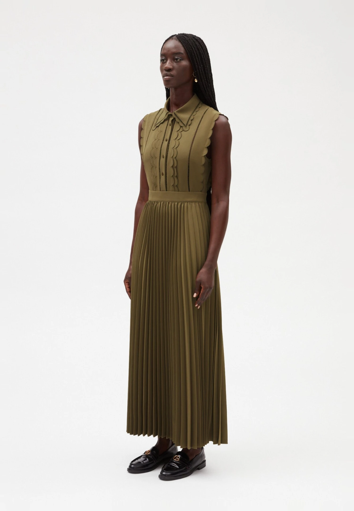 CLAUDIE PIERLOT Respect - Robe Chemise - Lichen – Image 2