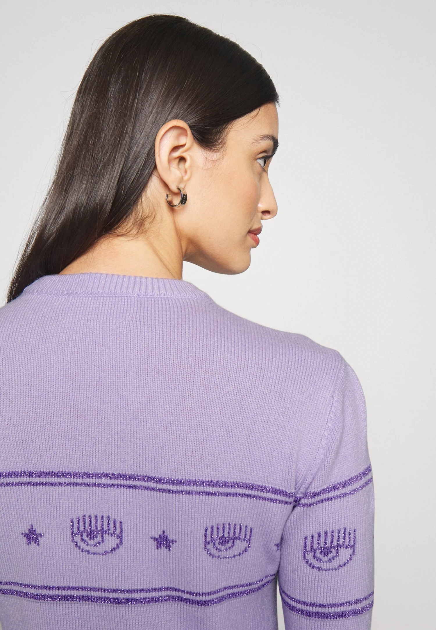Chiara Ferragni Maxilogo Dress - Robe Pull - Purple – Image 7