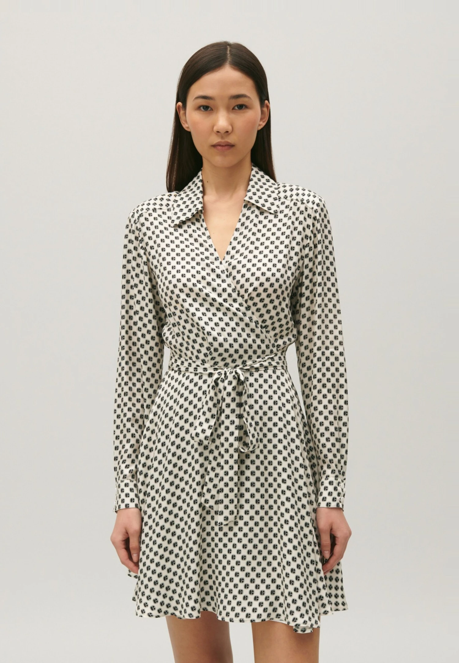 CLAUDIE PIERLOT Rixiemonogramme - Robe Chemise - Print Clair